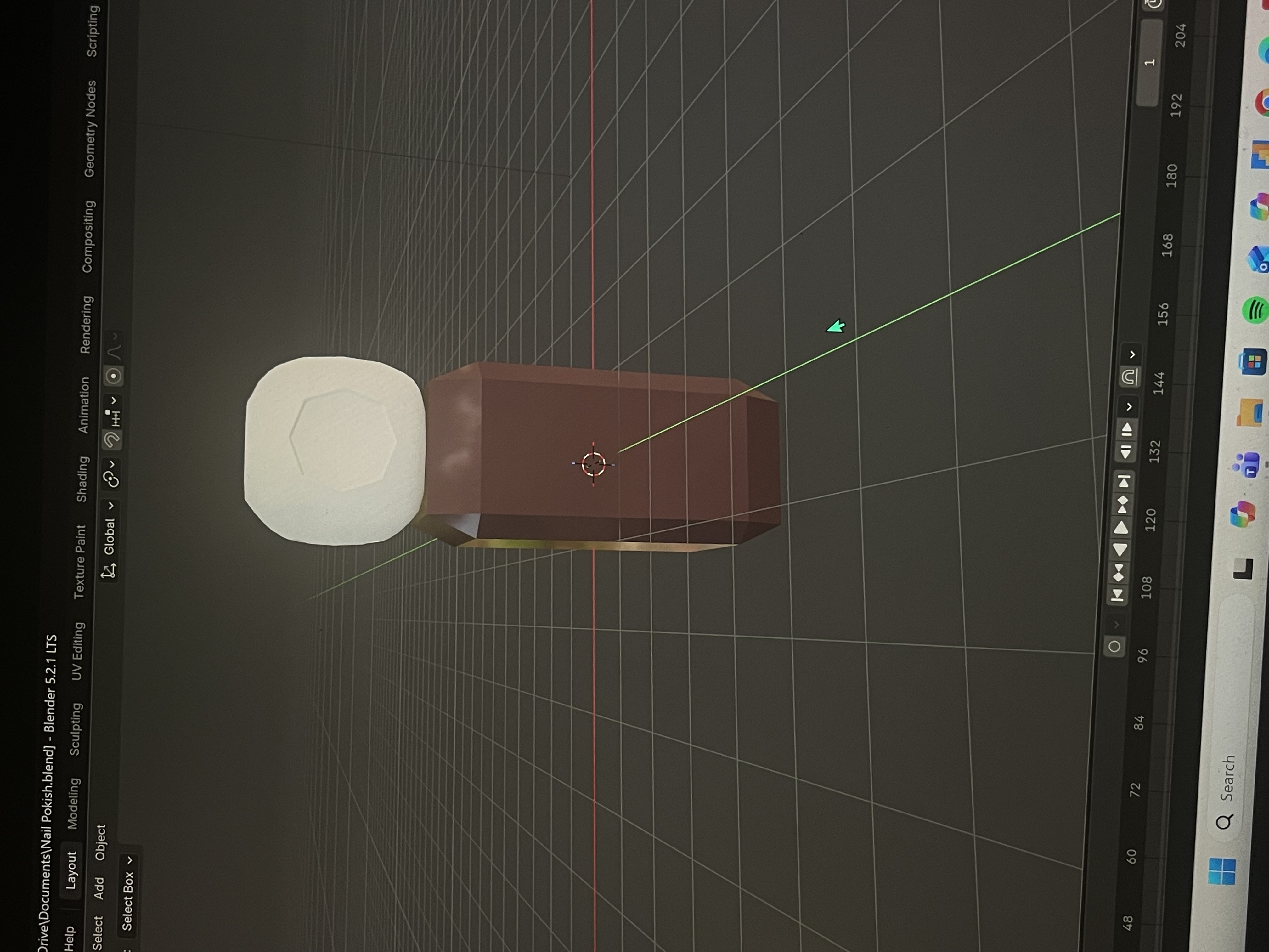 Testing in Blender: Latest Version of Replicated Nail Polish Bottle